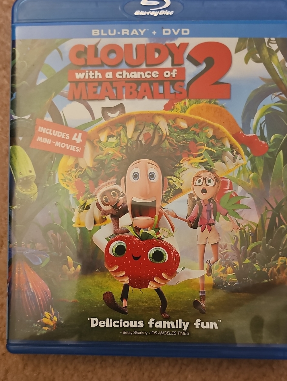 Cloudy with a Chance of Meatballs 2 Blu-ray + DVD - Kids Movie (Blue)
